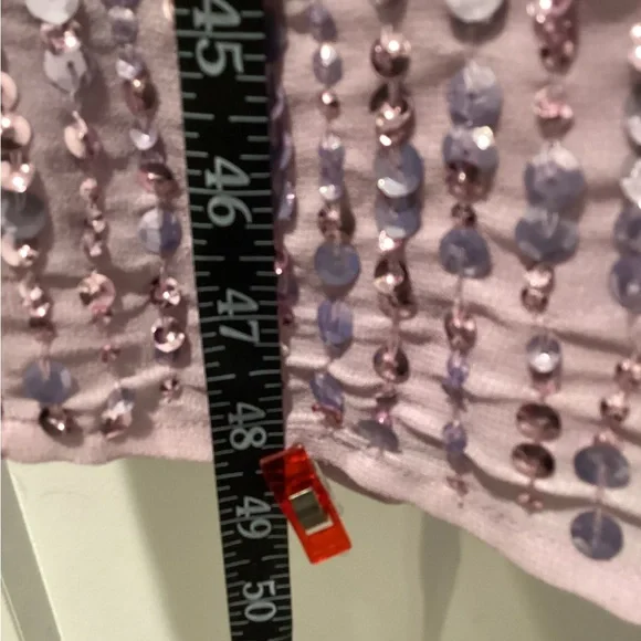 NWT Mac Duggal Size 8 Linear Sequin Long Sleeve Evening Dress - Picture 5 of 12